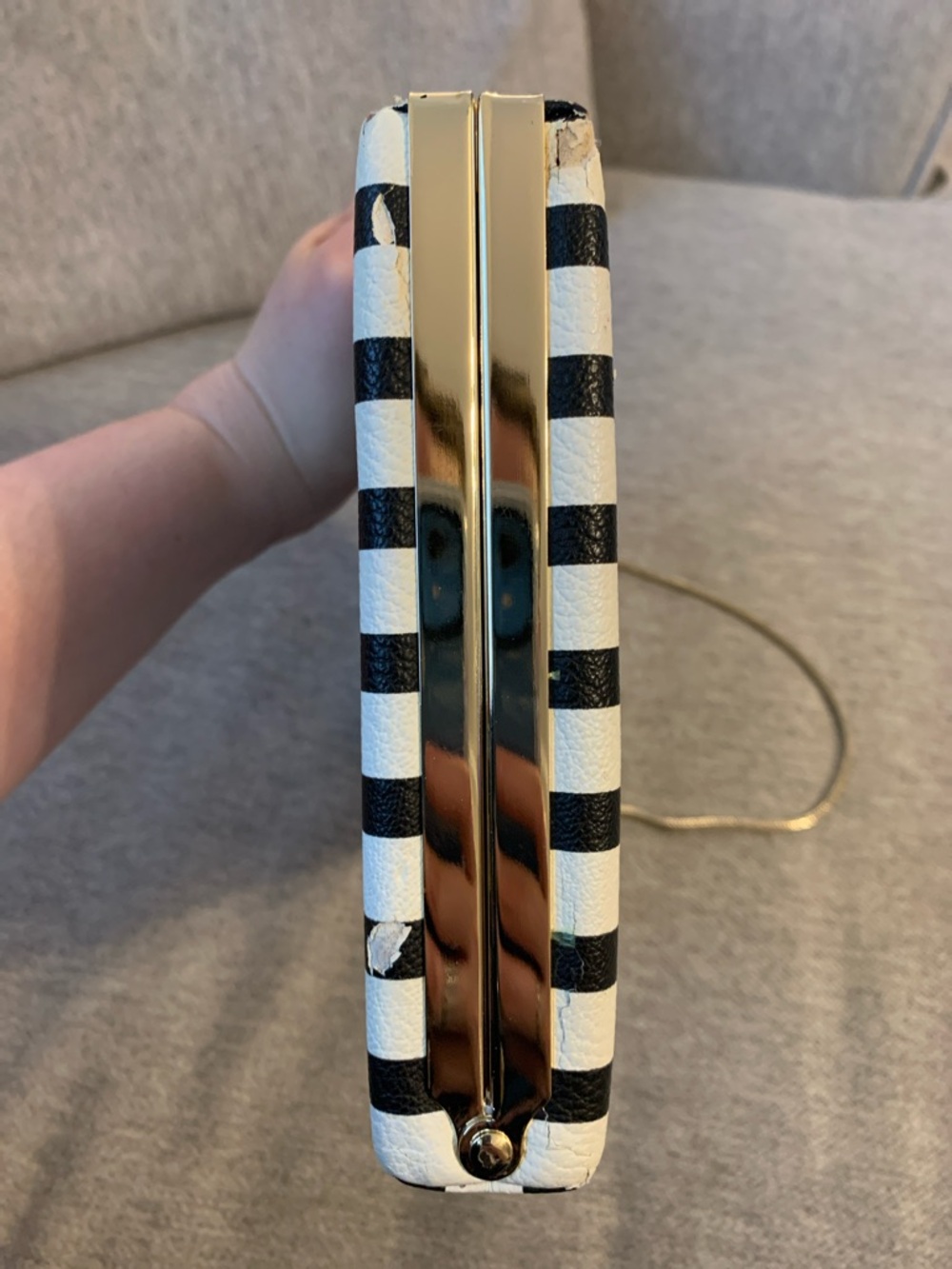 Kate Spade Striped Toucan Montigo Avenue Emmanuel Clutch Crossbody Novelty purse - Picture 5 of 14